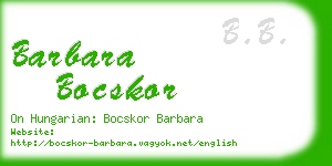 barbara bocskor business card